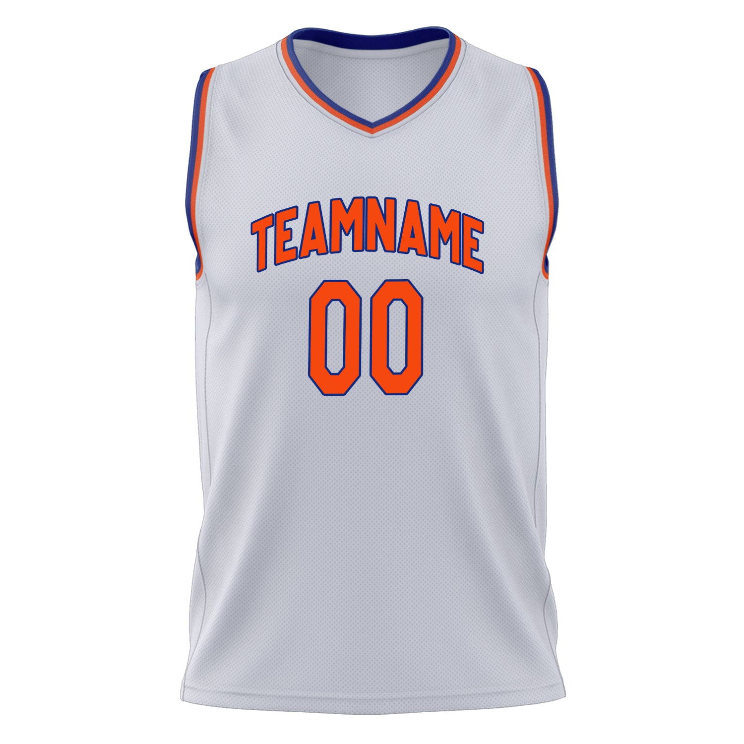 Benutzerdefiniertes Professionelles Weiß Orange Basketballtrikot