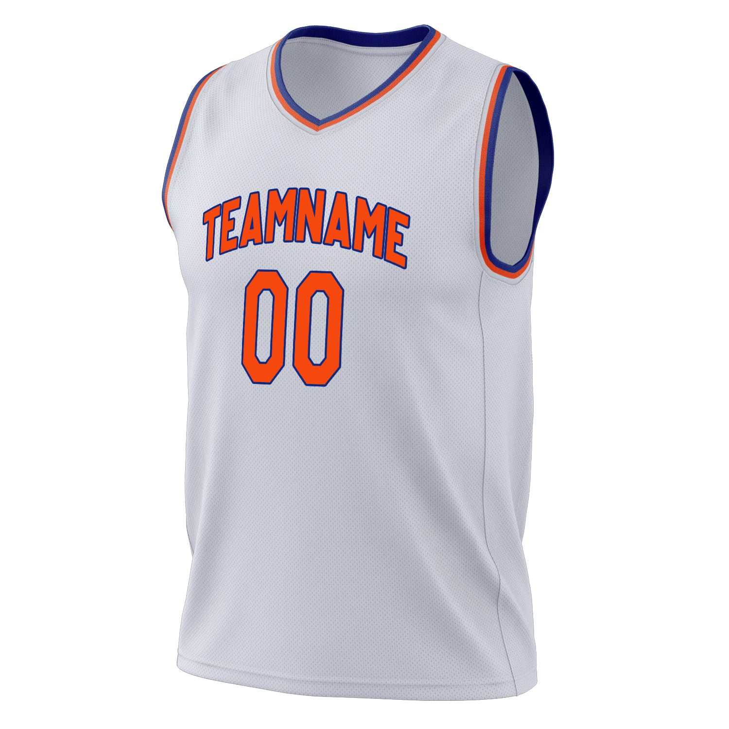Custom Professional White Orange Basketball Jersey
