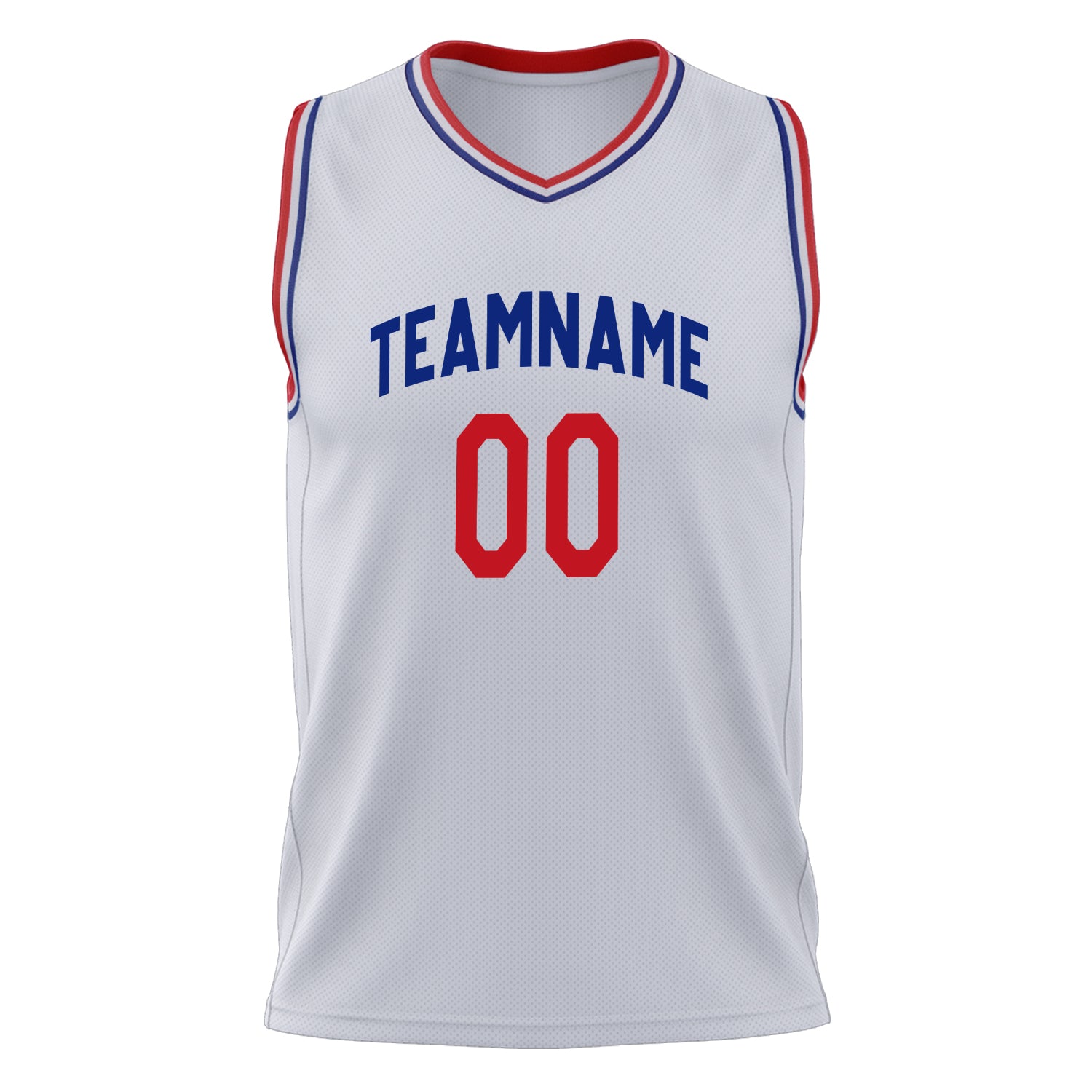 Benutzerdefiniertes Professionelles Weiß Rot Basketballtrikot