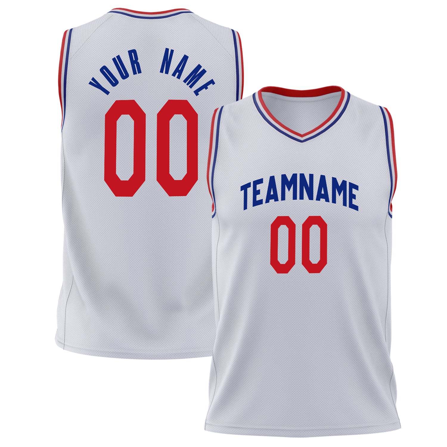 Benutzerdefiniertes Professionelles Weiß Rot Basketballtrikot BS02240626XJ262