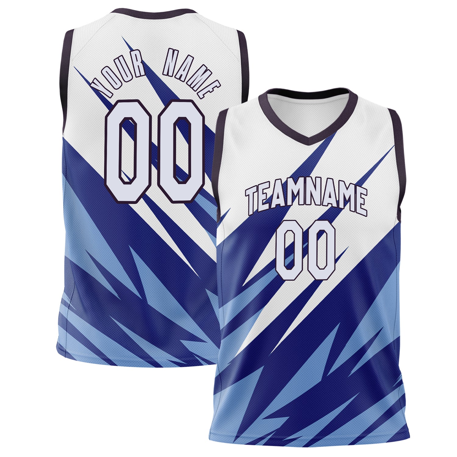 Benutzerdefiniertes Professionelles Weiß Schwarz Basketballtrikot BS02240626XJ263
