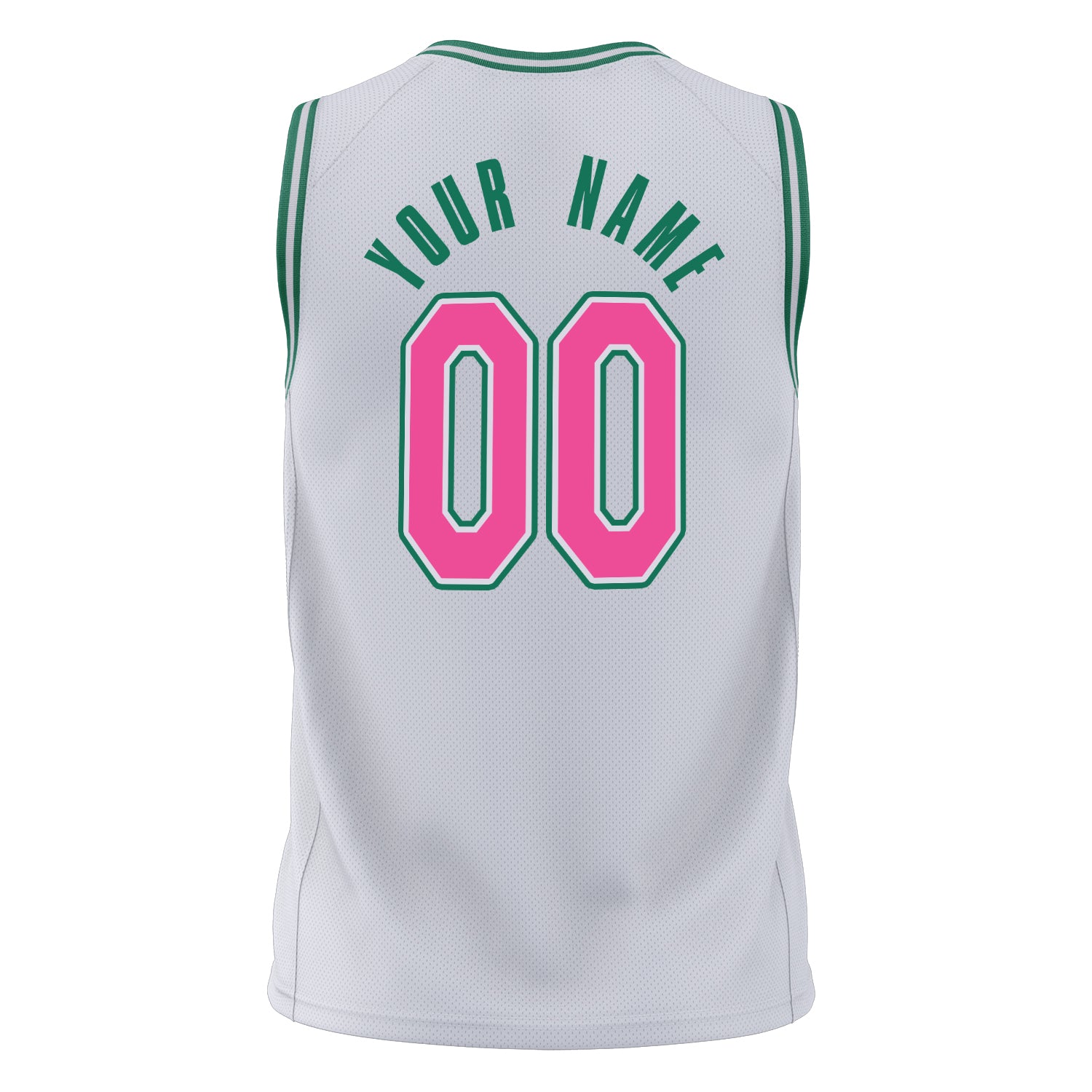 Custom Professional White Pink Basketball Jersey