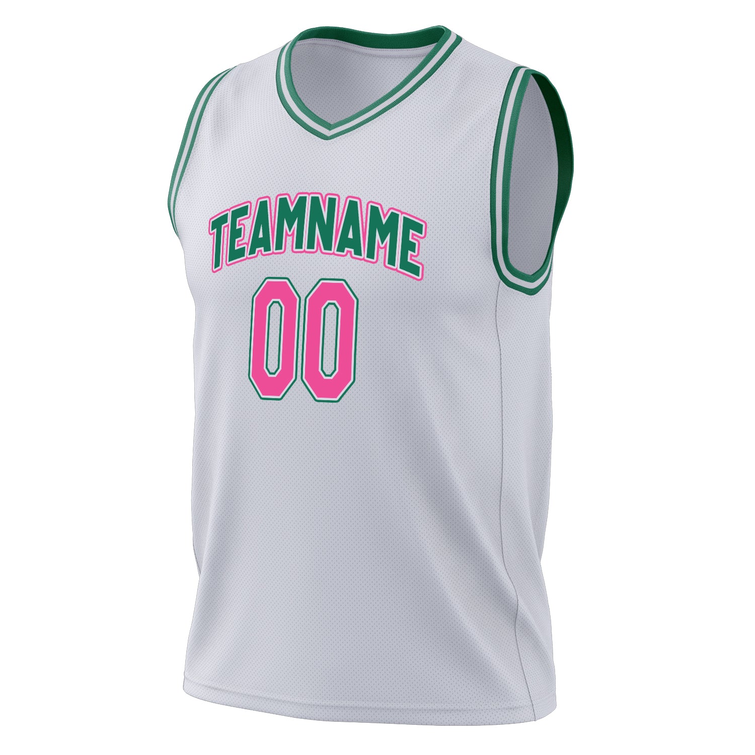 Custom Professional White Pink Basketball Jersey