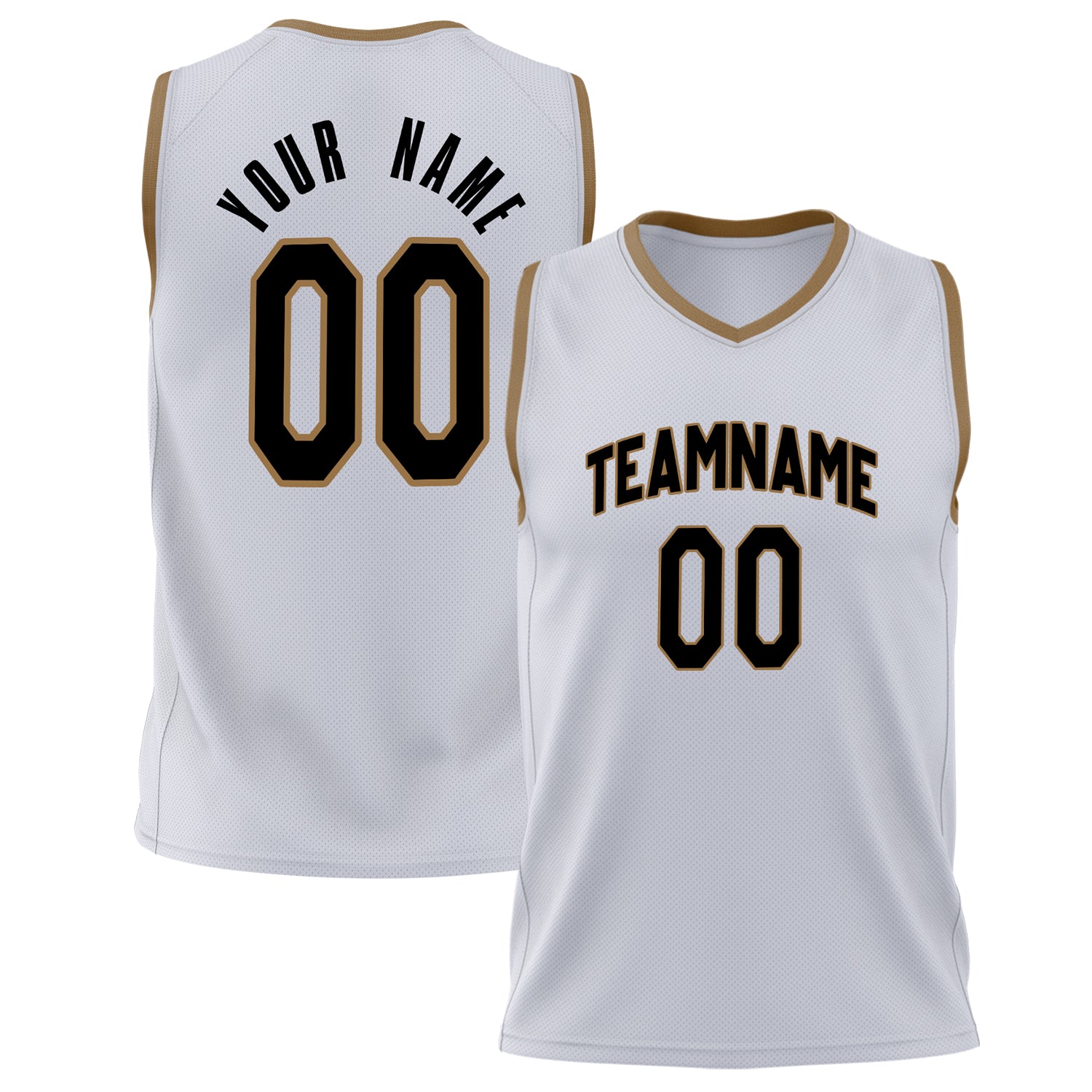 Benutzerdefiniertes Professionelles Weiß Schwarz Basketballtrikot BS02240626XJ267