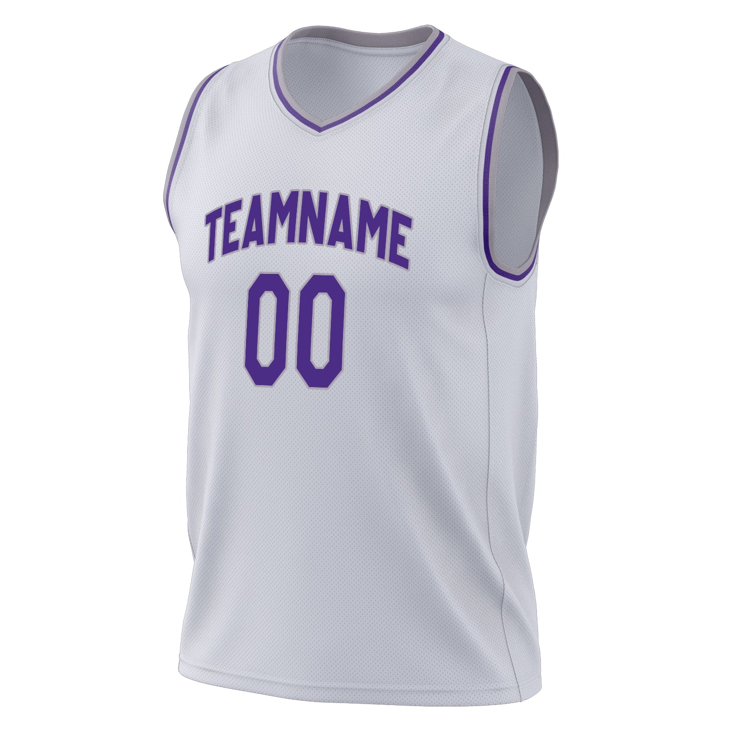 Custom Professional White Purple Basketball Jersey
