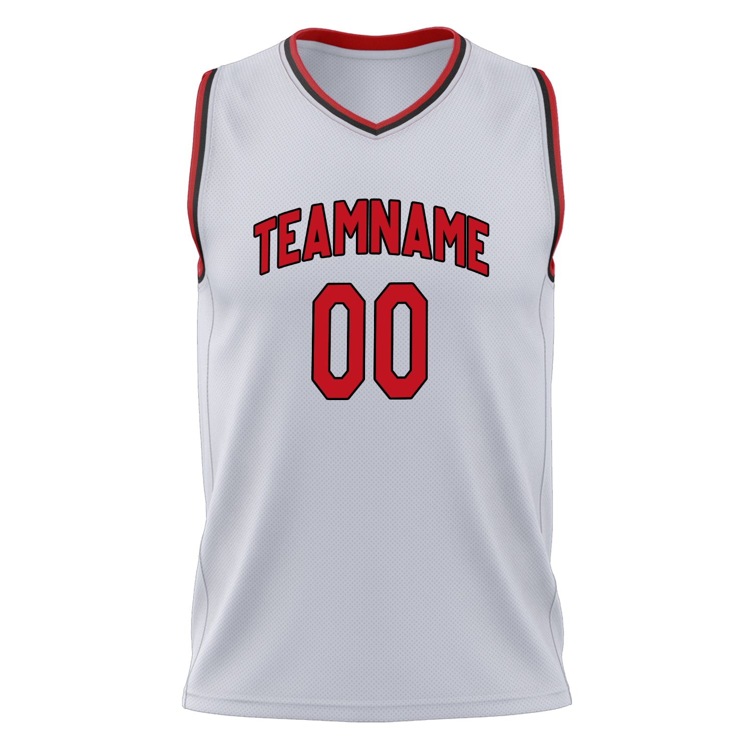 Custom Professional White Red Basketball Jersey