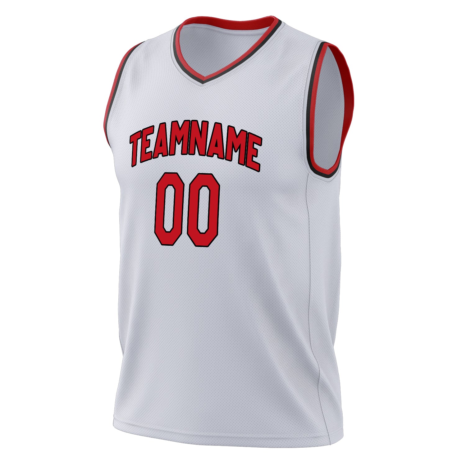 Custom Professional White Red Basketball Jersey