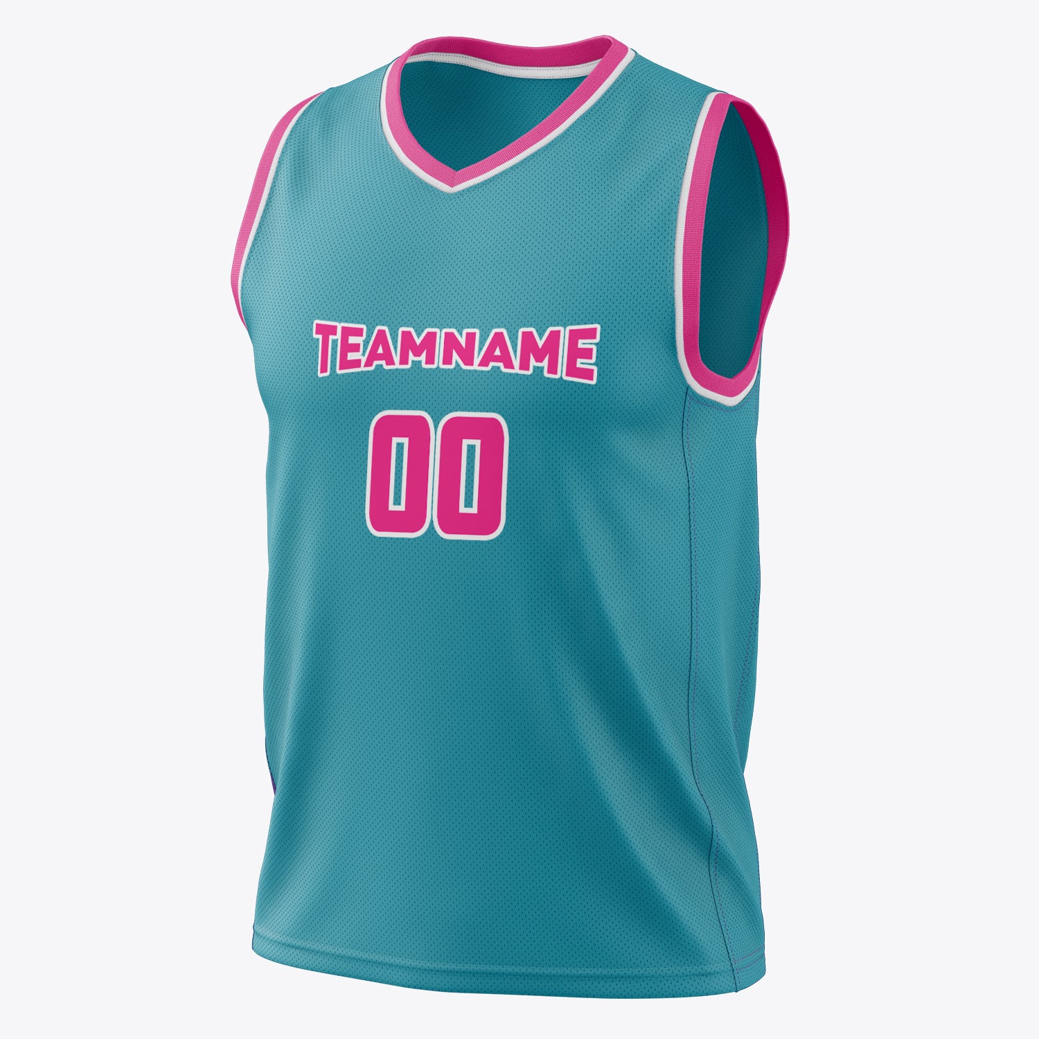 Custom Professional Teal Pink Basketball Jersey