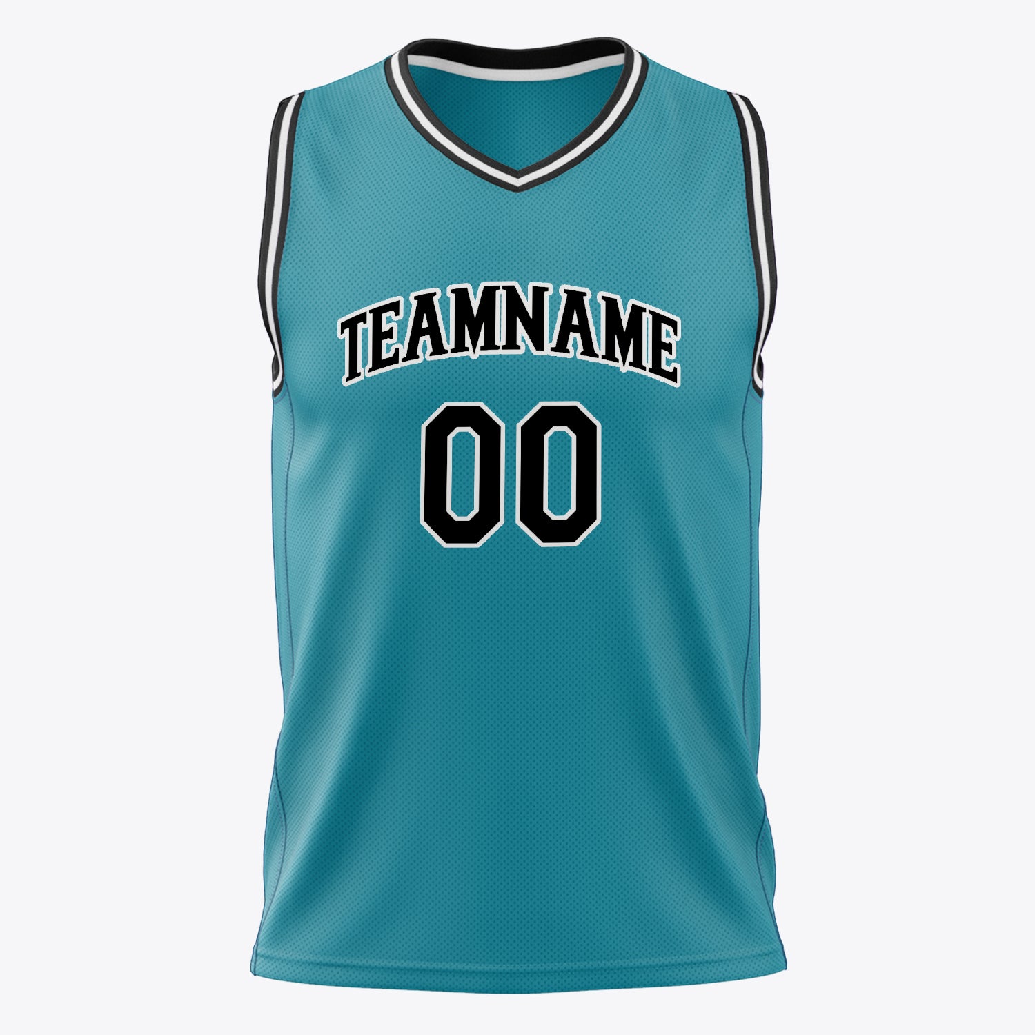Custom Professional Teal Black Basketball Jersey