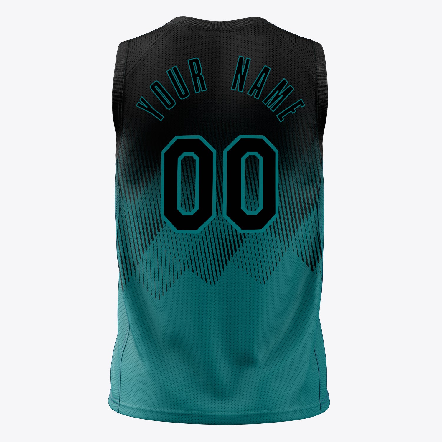 Custom Professional Teal Black Basketball Jersey