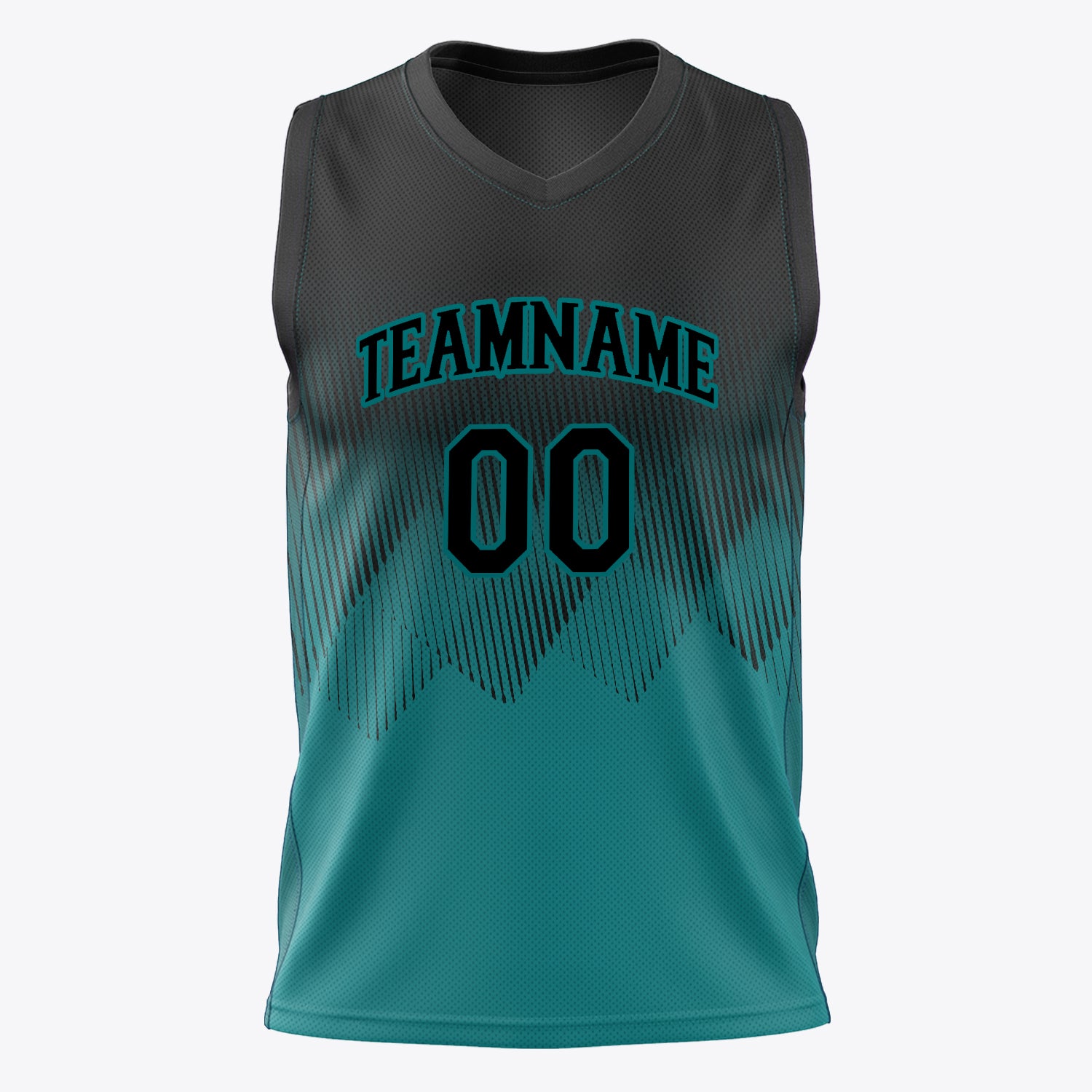 Custom Professional Teal Black Basketball Jersey