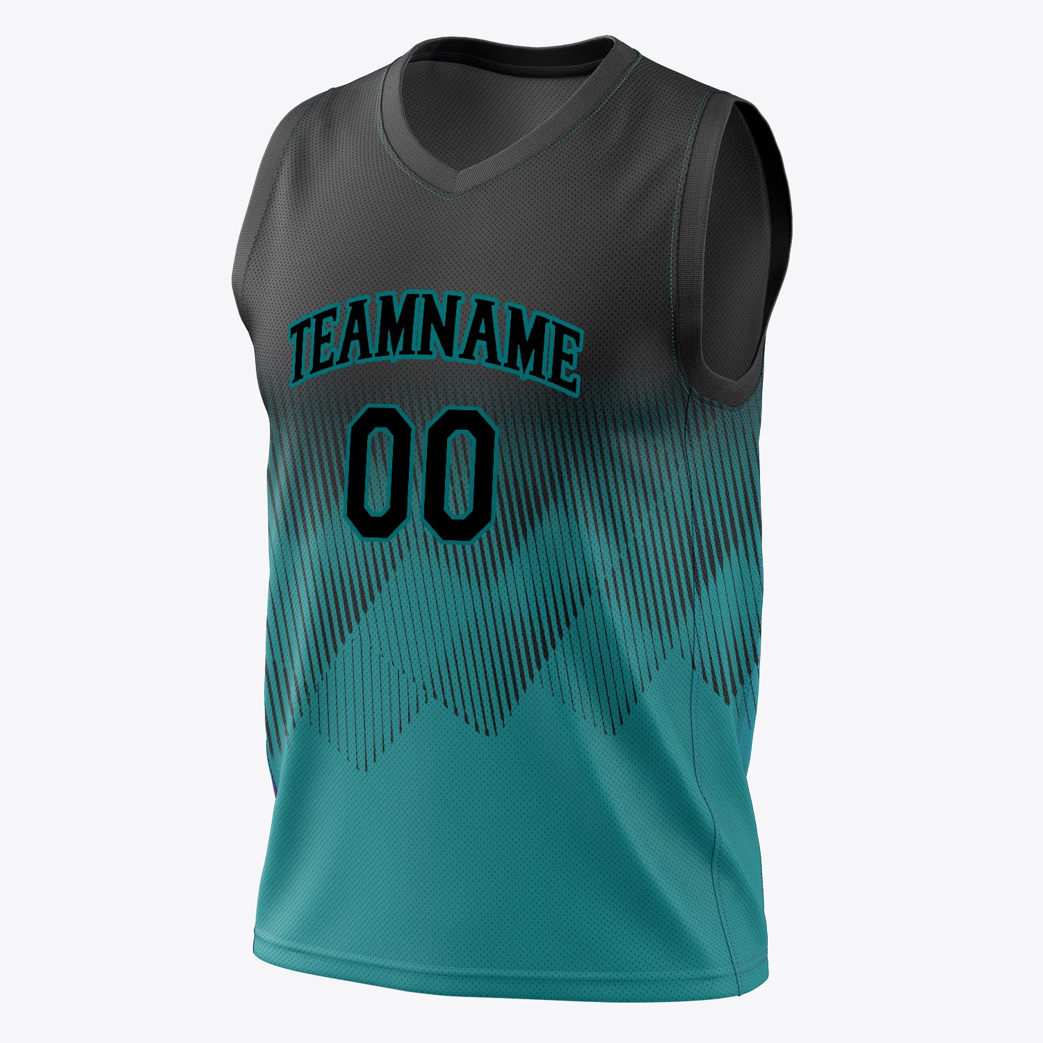 Custom Professional Teal Black Basketball Jersey