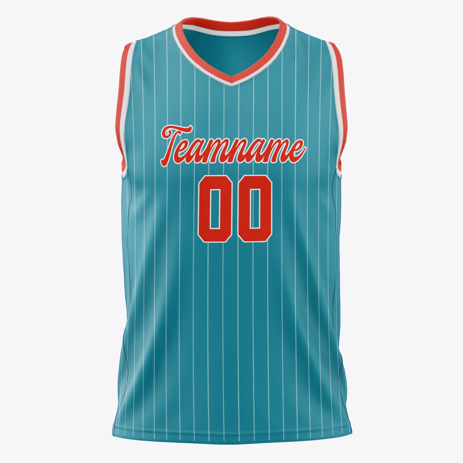 Custom Professional Teal Orange Basketball Jersey