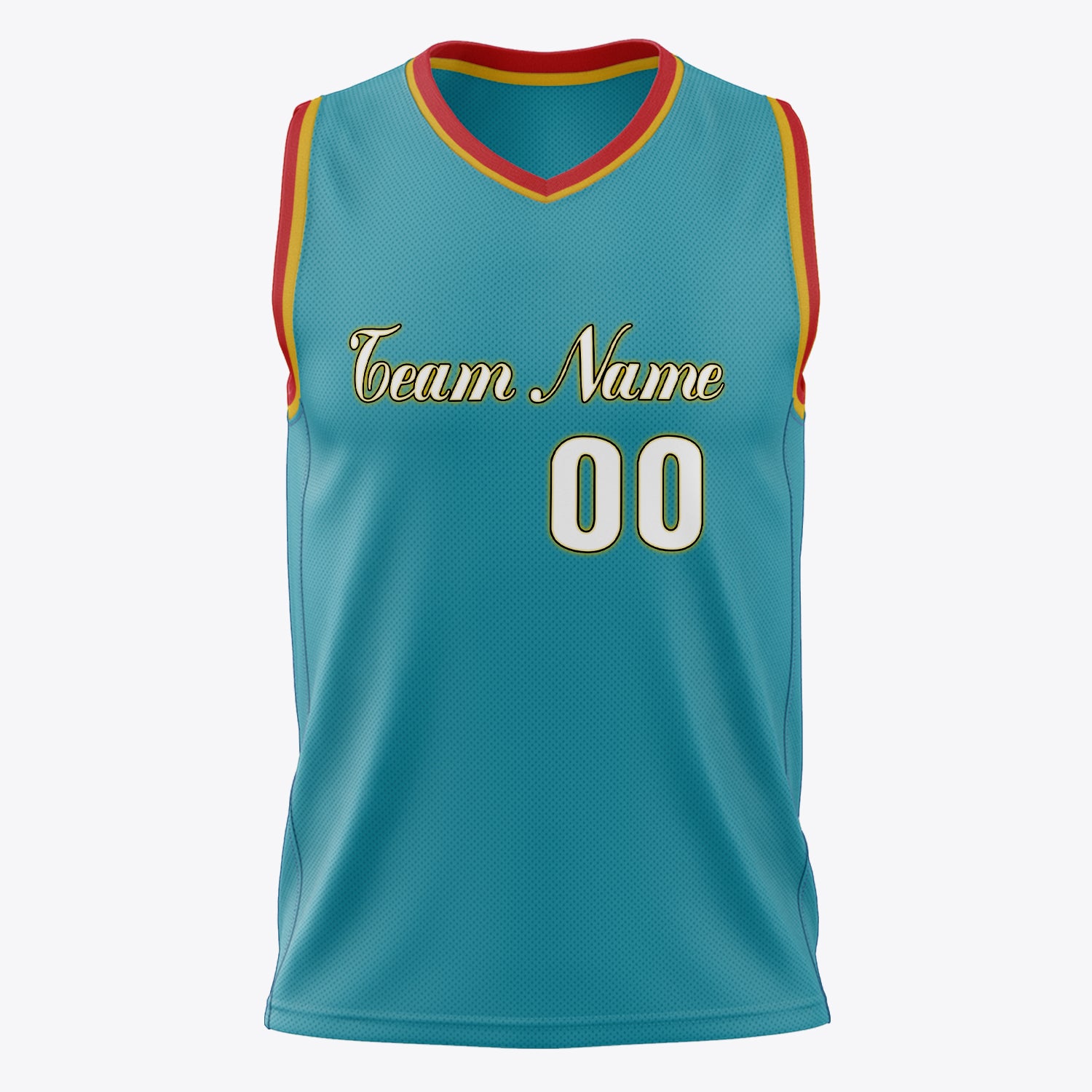 Custom Professional Teal White Basketball Jersey