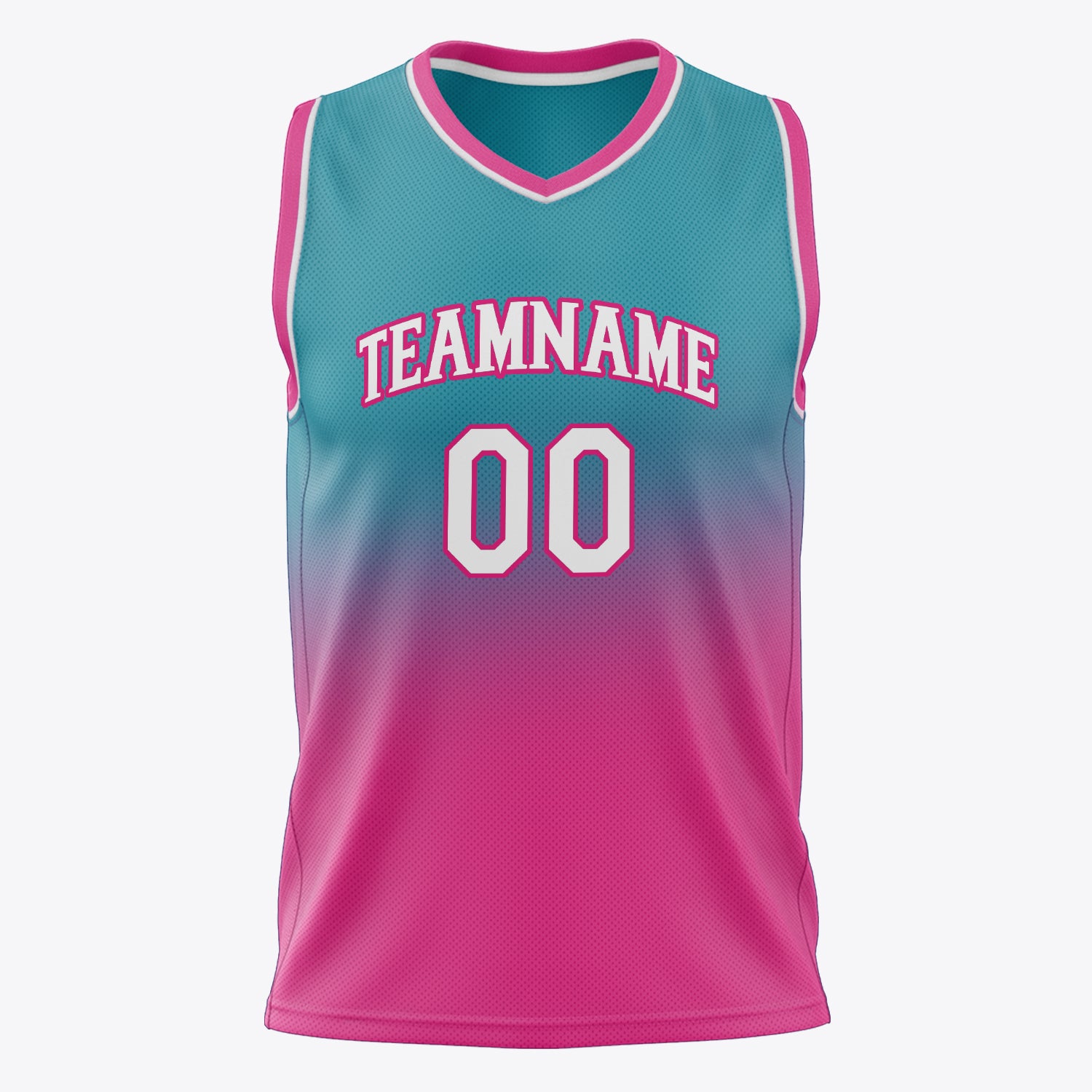 Custom Professional Teal Pink Basketball Jersey