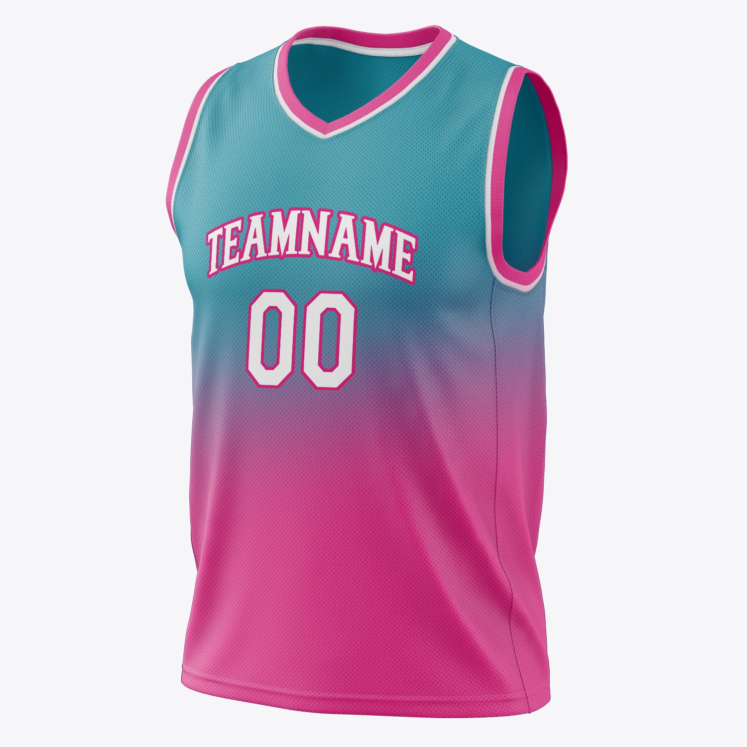Custom Professional Teal Pink Basketball Jersey