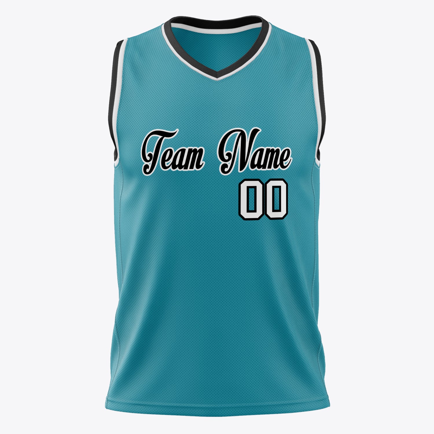 Custom Professional Teal White Basketball Jersey
