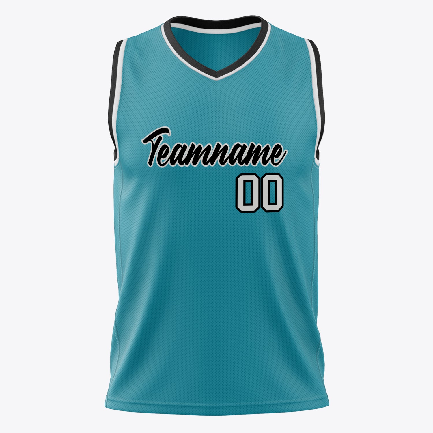 Custom Professional Teal White Basketball Jersey