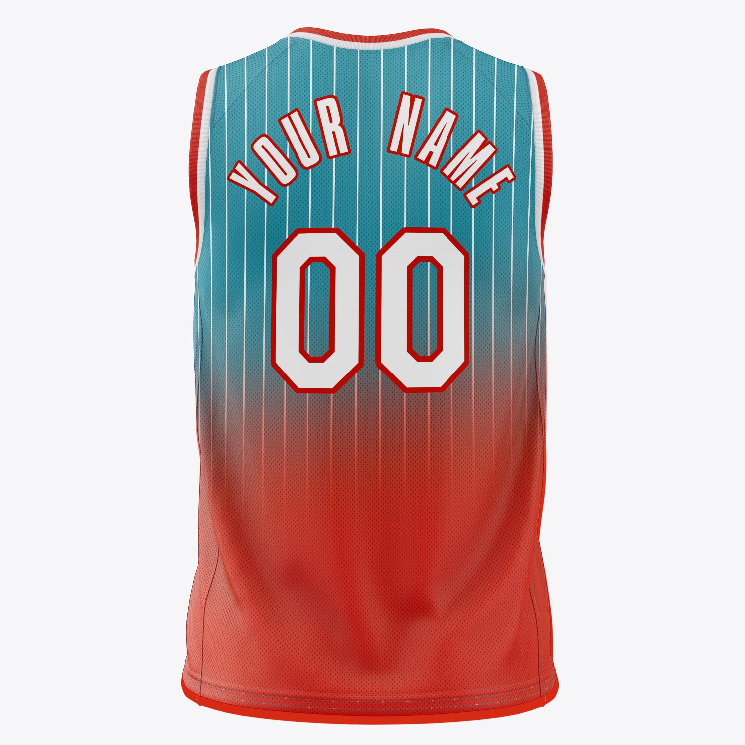 Benutzerdefiniertes Professionelles Blaugrün Orange Basketballtrikot