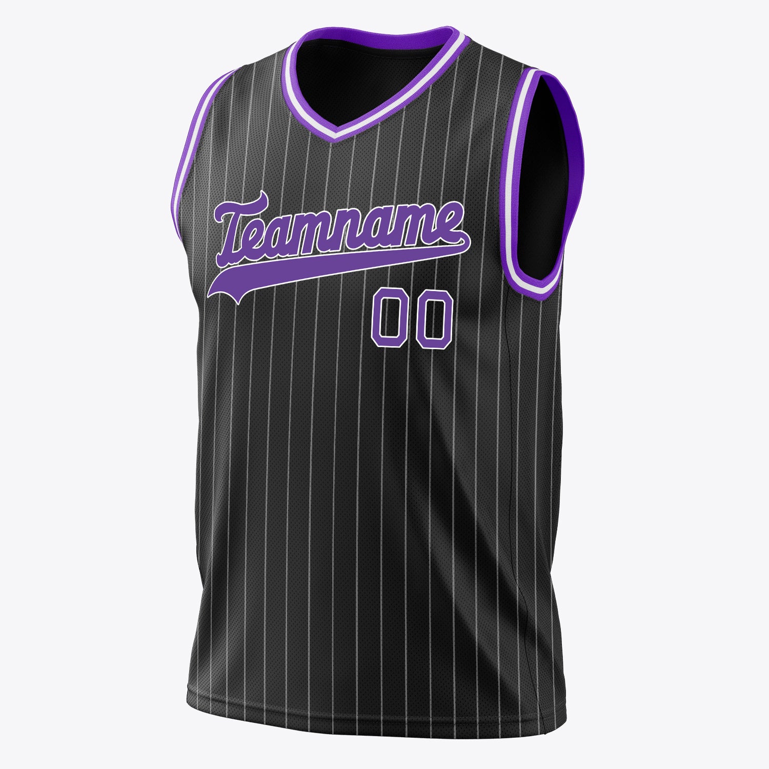 Benutzerdefiniertes Professionelles Schwarz Lila Basketballtrikot