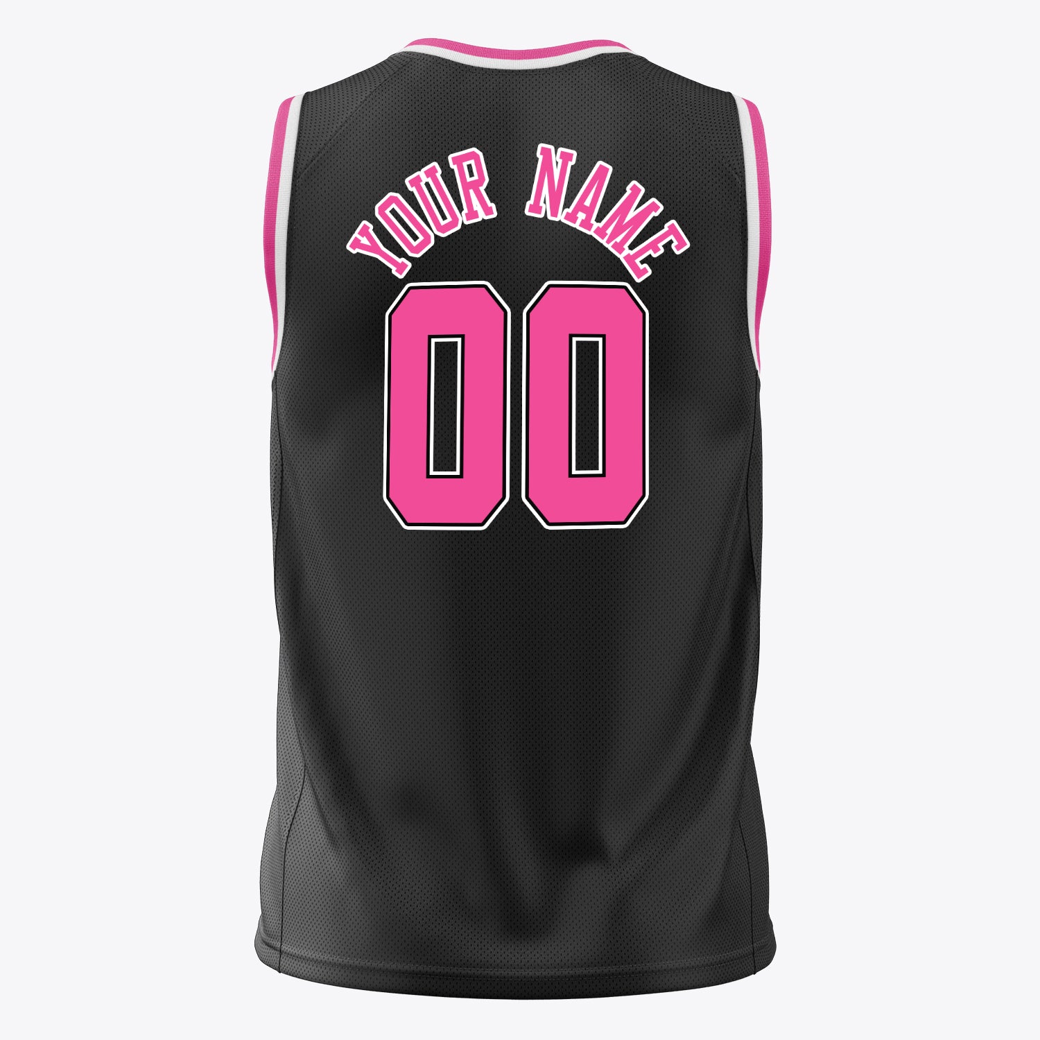 Benutzerdefiniertes Professionelles Schwarz Rosa Basketballtrikot