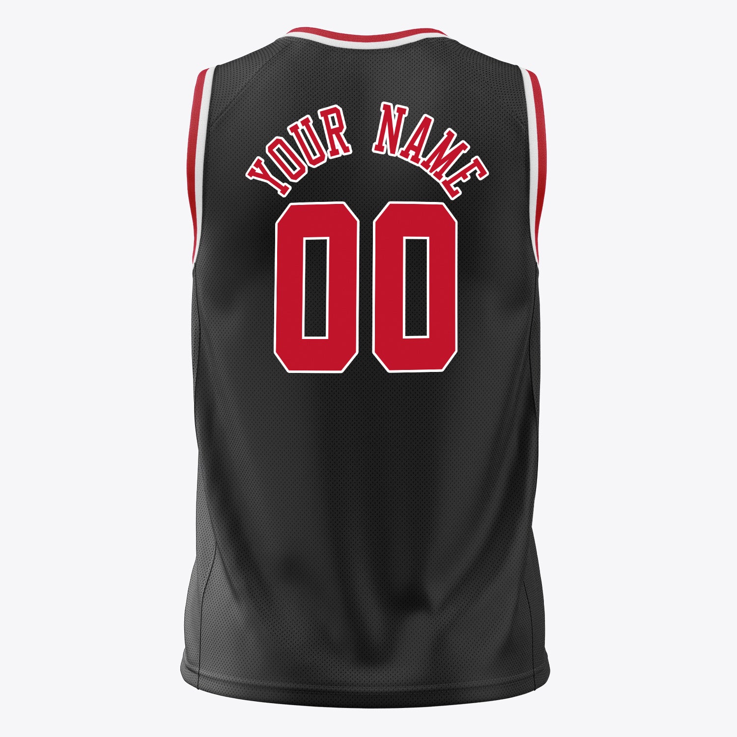Benutzerdefiniertes Professionelles Schwarz Rot Basketballtrikot