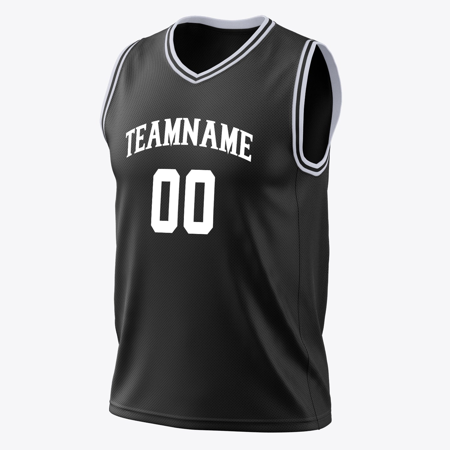 Benutzerdefiniertes Professionelles Schwarz Weiß Basketballtrikot