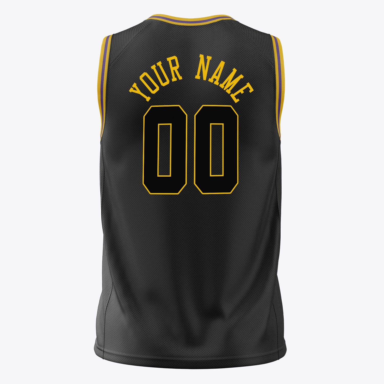 Benutzerdefiniertes Professionelles Schwarz Gold Basketballtrikot