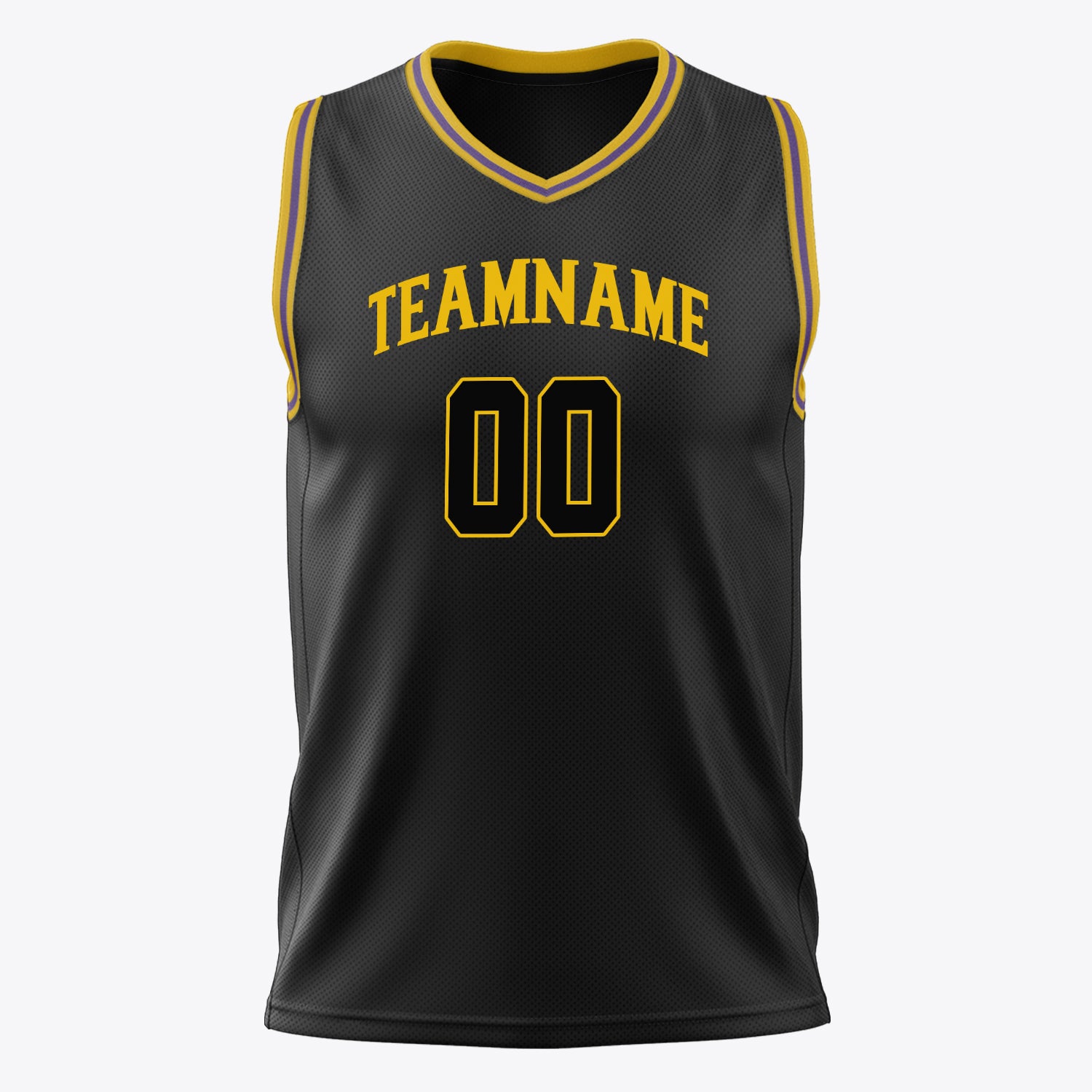 Benutzerdefiniertes Professionelles Schwarz Gold Basketballtrikot