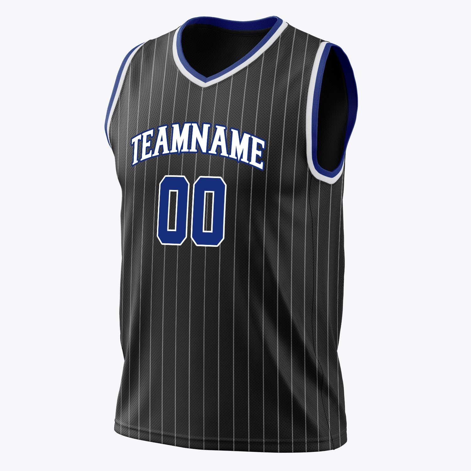 Benutzerdefiniertes Professionelles Schwarz Königsblau Basketballtrikot