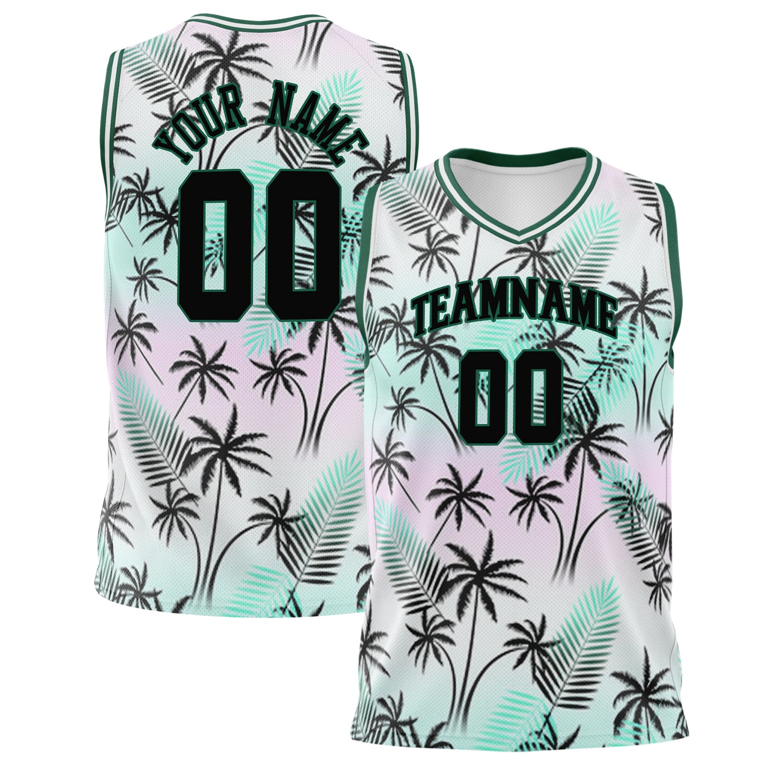 Benutzerdefiniertes Professionelles Schwarz Kelly Grün Basketballtrikot BS02240626ZX009