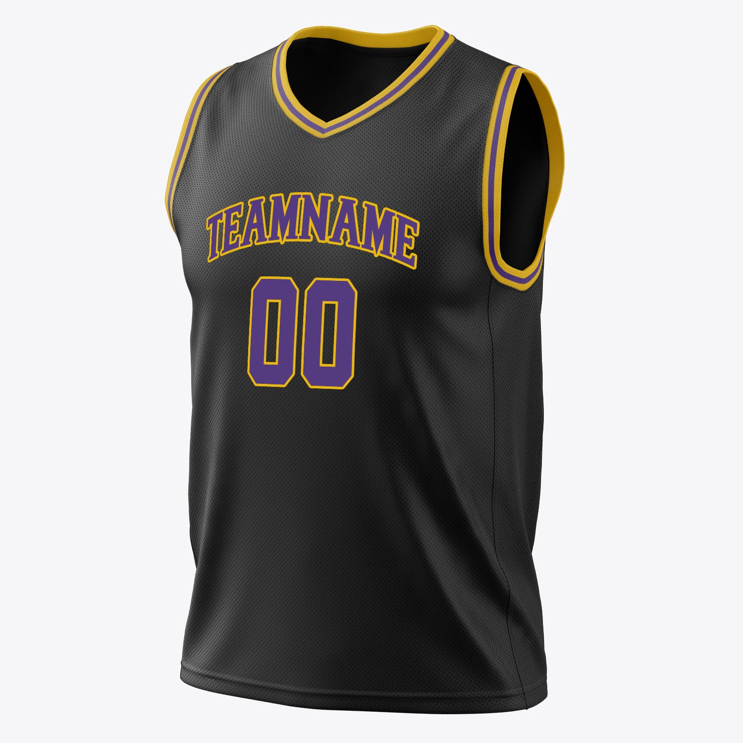 Benutzerdefiniertes Professionelles Schwarz Lila Basketballtrikot