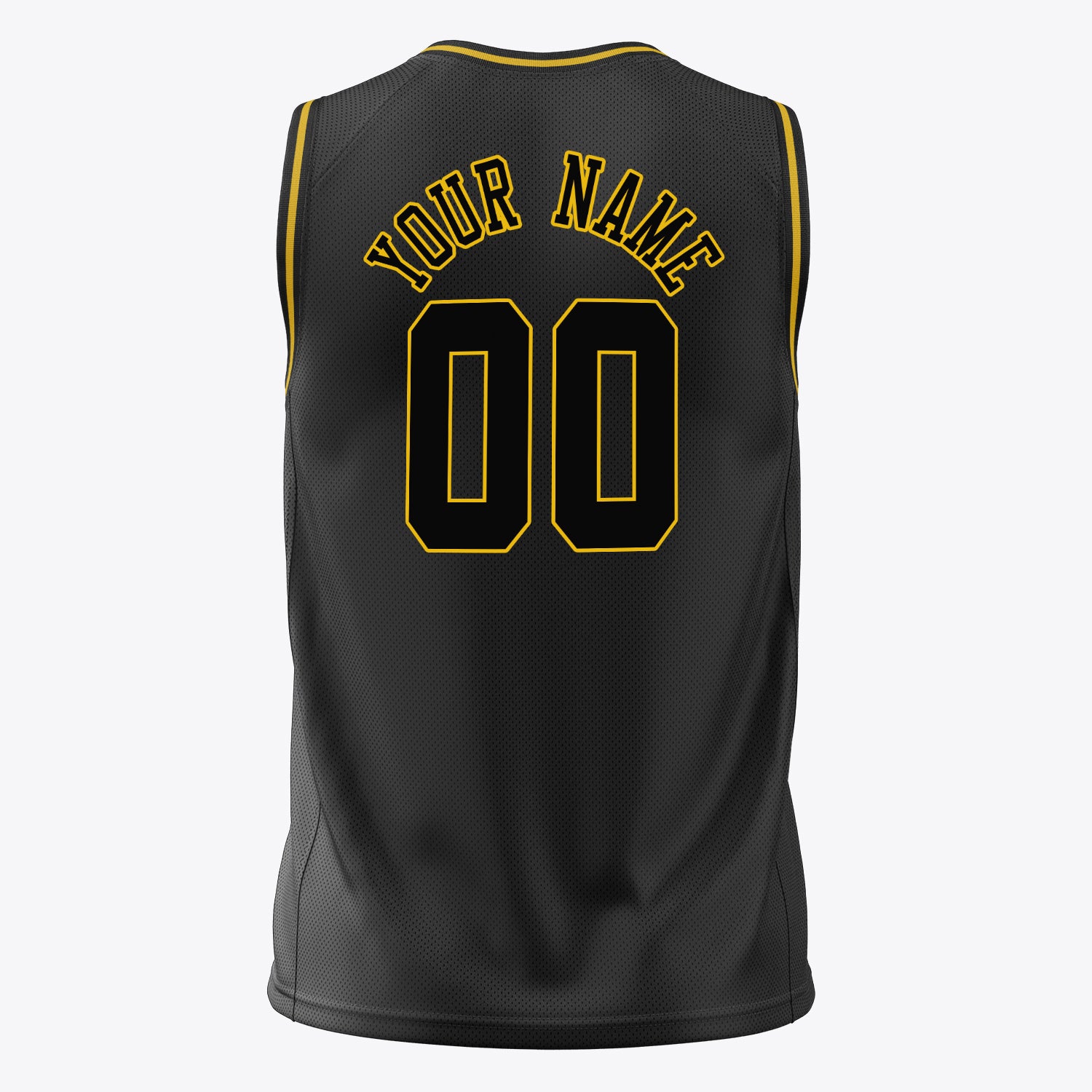 Benutzerdefiniertes Professionelles Schwarz Gold Basketballtrikot