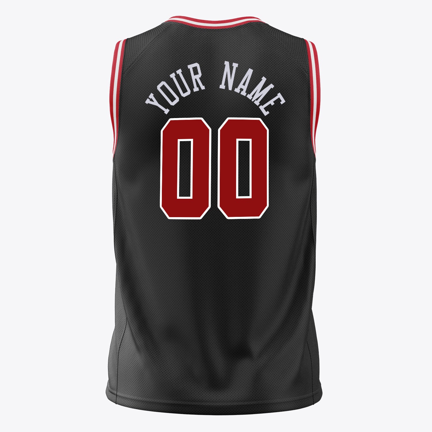Benutzerdefiniertes Professionelles Schwarz Rot Basketballtrikot