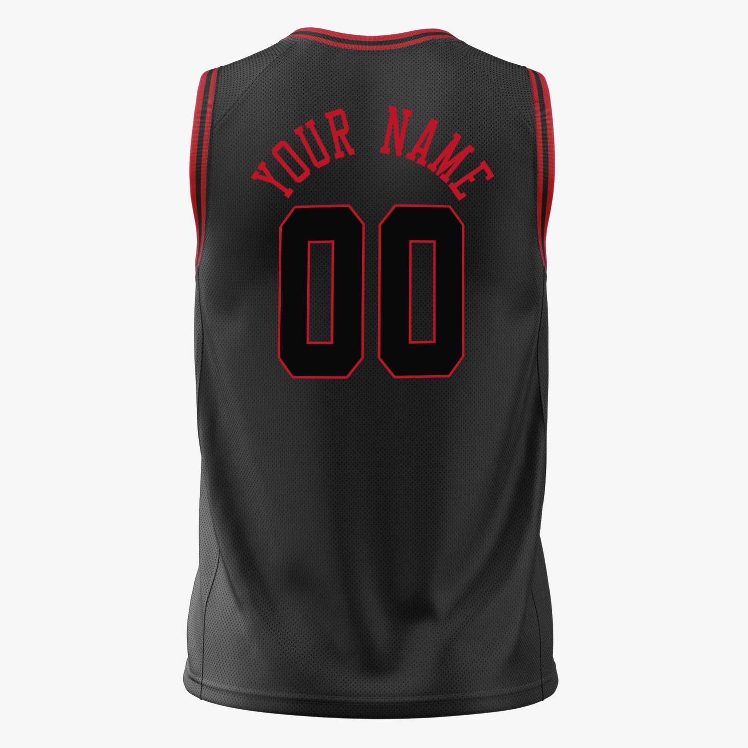 Benutzerdefiniertes Professionelles Schwarz Rot Basketballtrikot