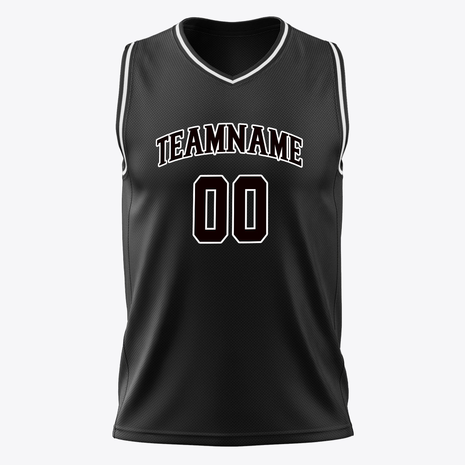 Benutzerdefiniertes Professionelles Schwarz Weiß Basketballtrikot