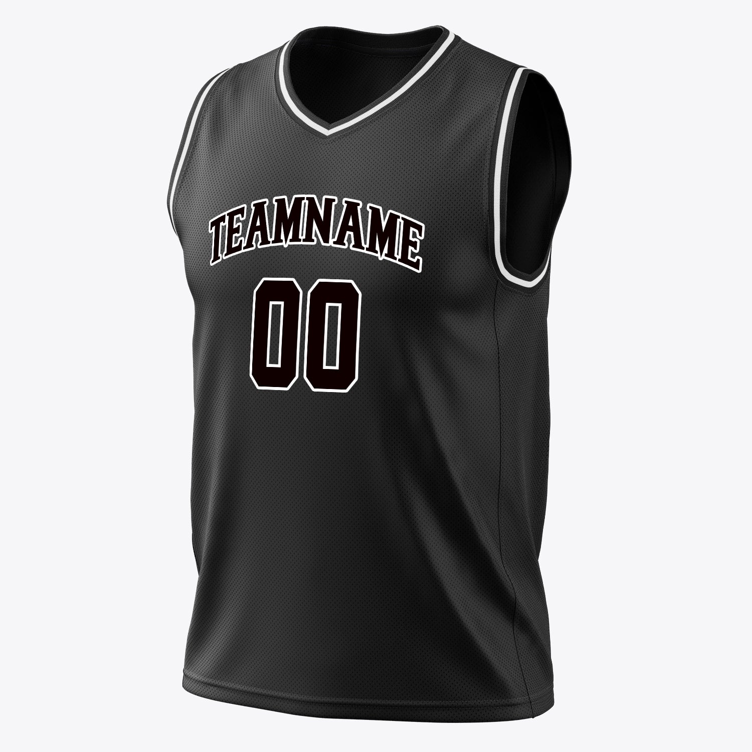 Benutzerdefiniertes Professionelles Schwarz Weiß Basketballtrikot