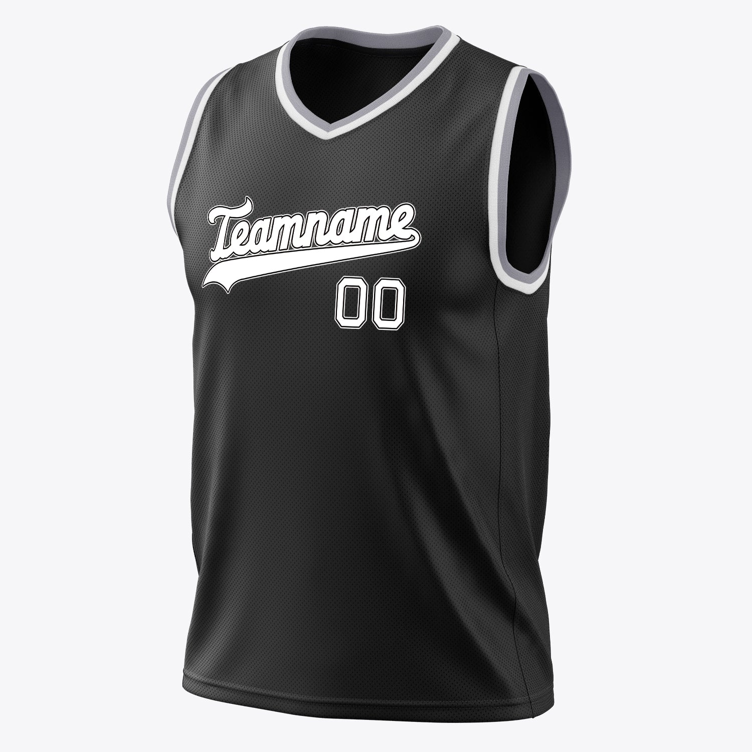 Custom Professional Black White Basketball Jersey