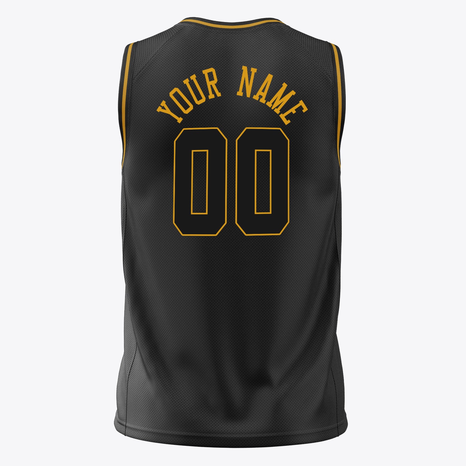 Custom Professional Black Gold Basketball Jersey