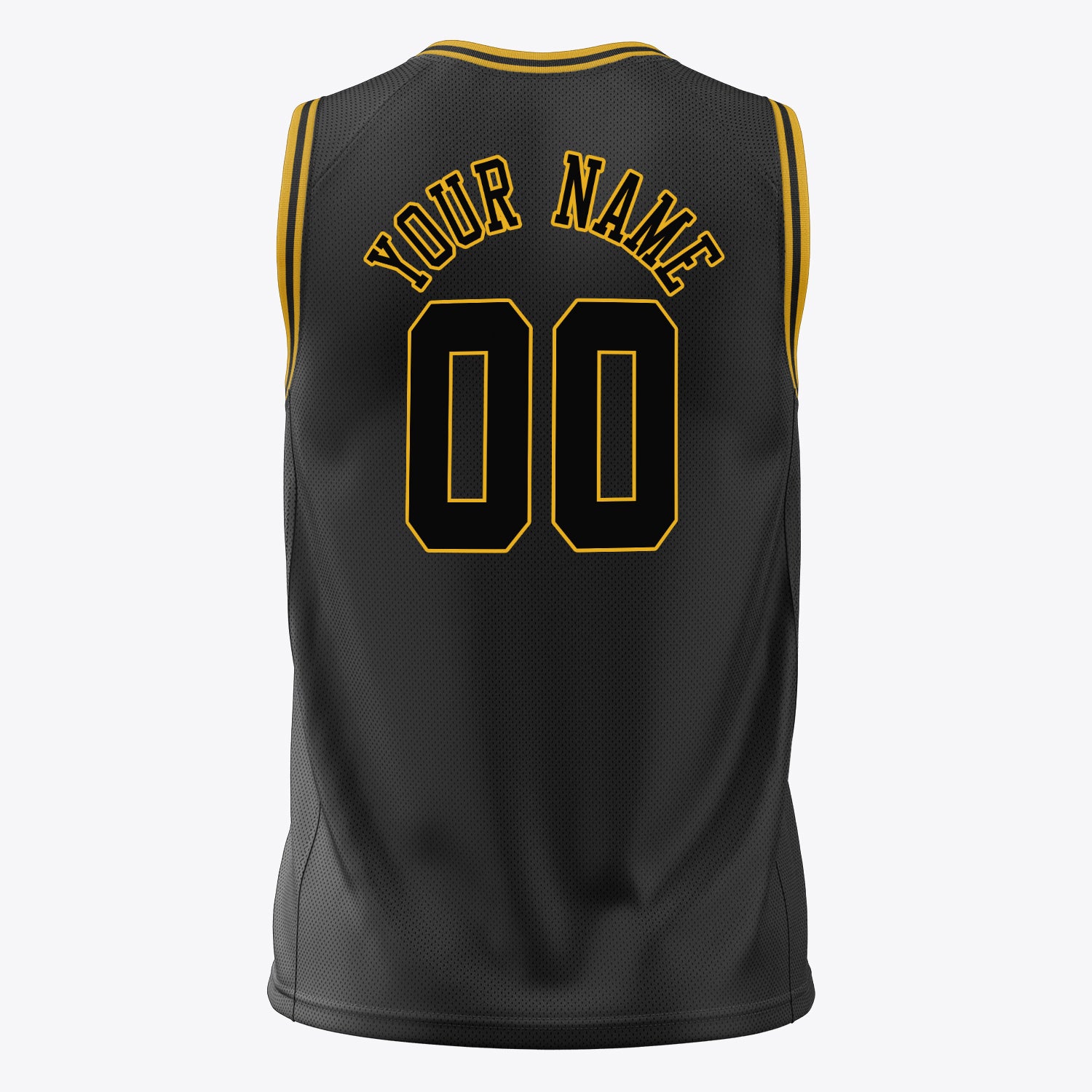 Custom Professional Black Gold Basketball Jersey