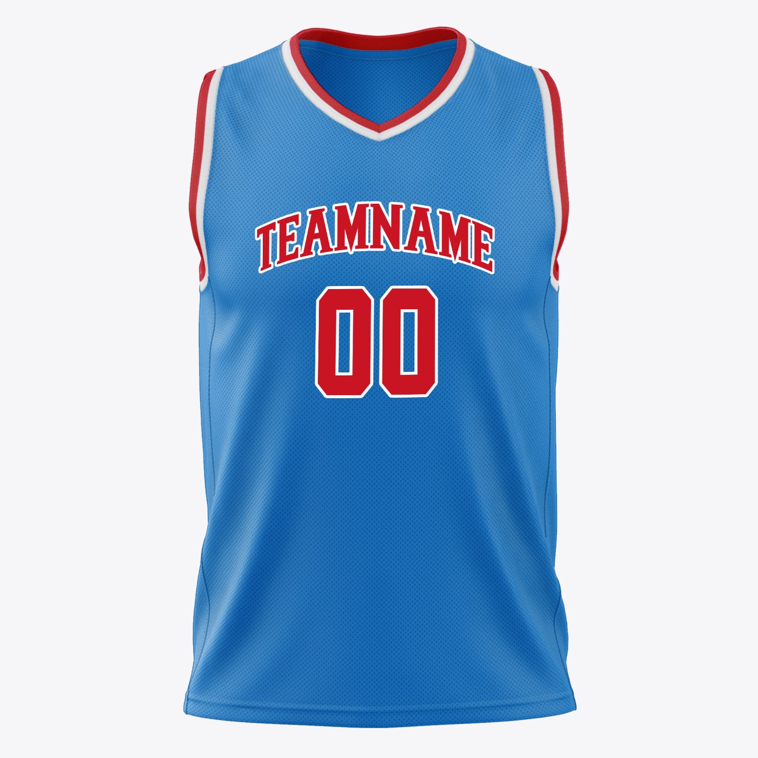 Benutzerdefiniertes Professionelles Blau Rot Basketballtrikot