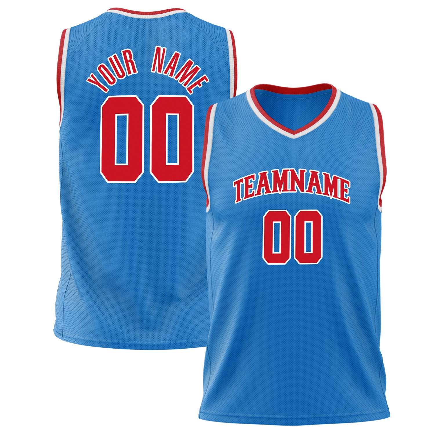 Benutzerdefiniertes Professionelles Blau Rot Basketballtrikot BS02240626ZX026