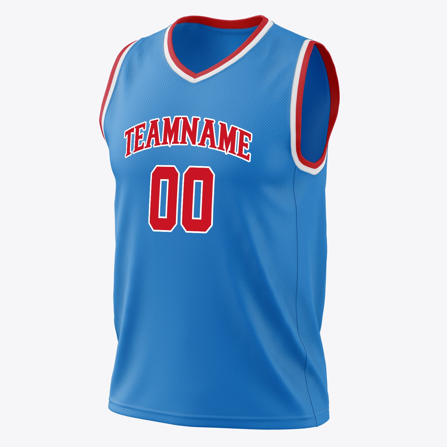 Benutzerdefiniertes Professionelles Blau Rot Basketballtrikot