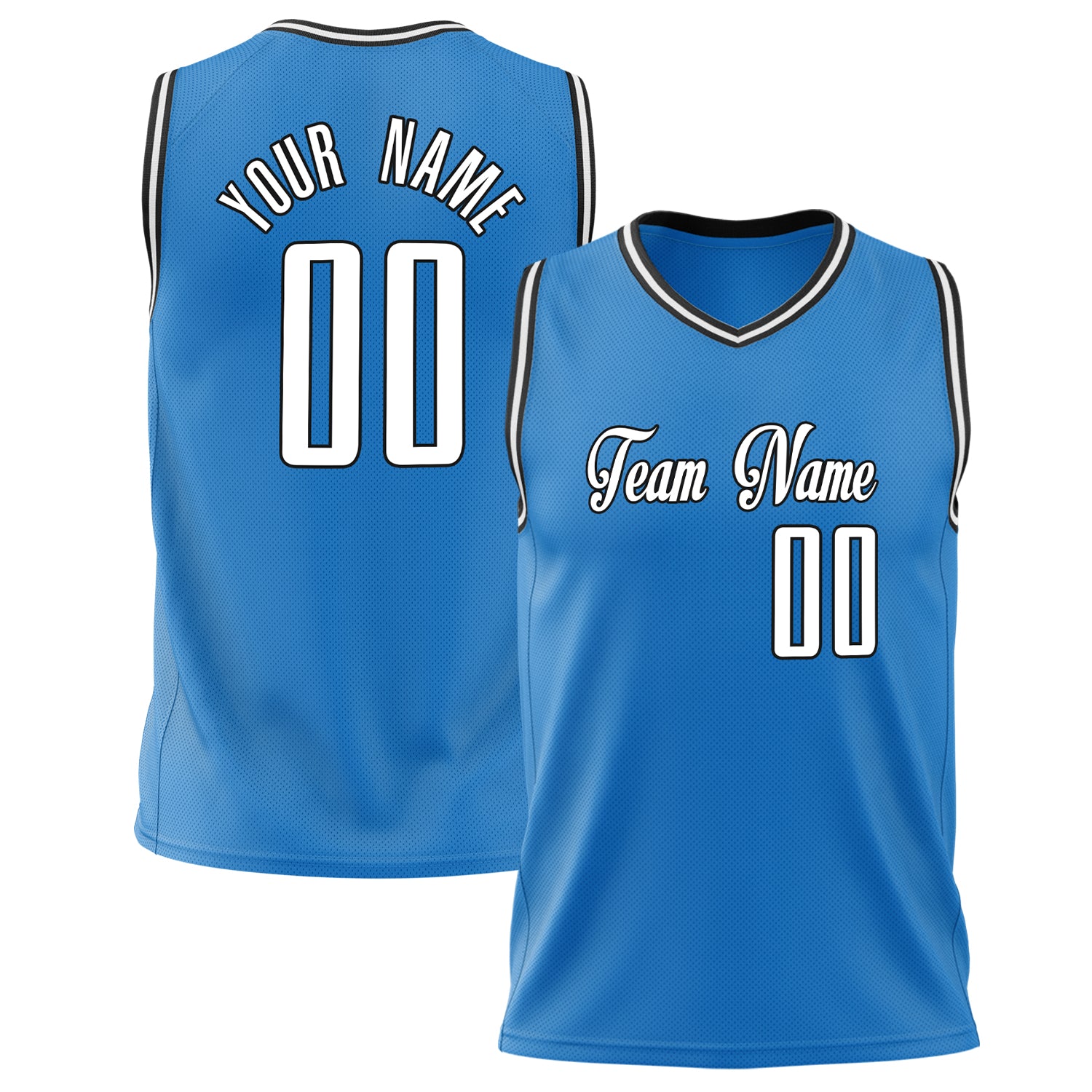 Benutzerdefiniertes Professionelles Blau Weiß Basketballtrikot BS02240626ZX027