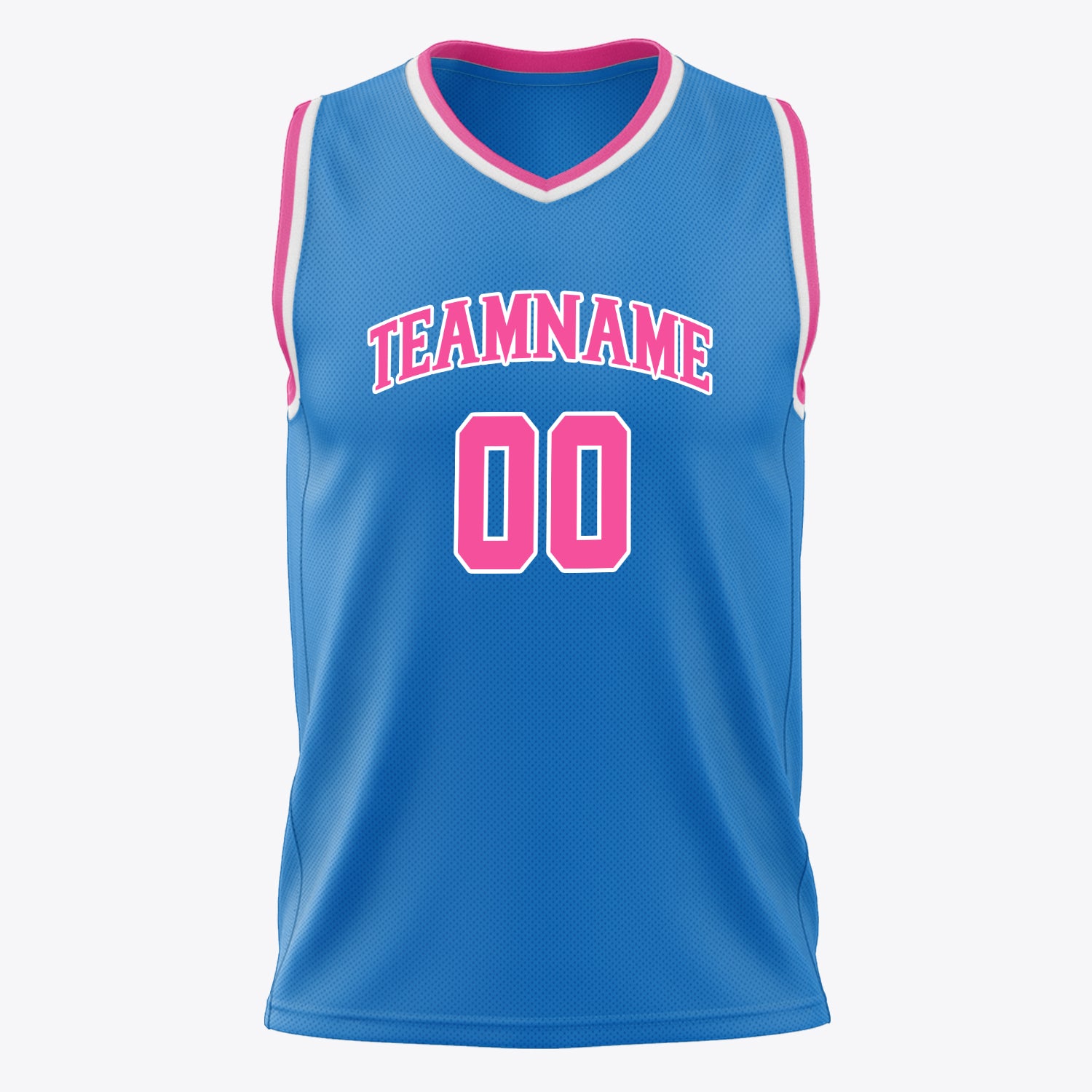 Benutzerdefiniertes Professionelles Blau Rosa Basketballtrikot
