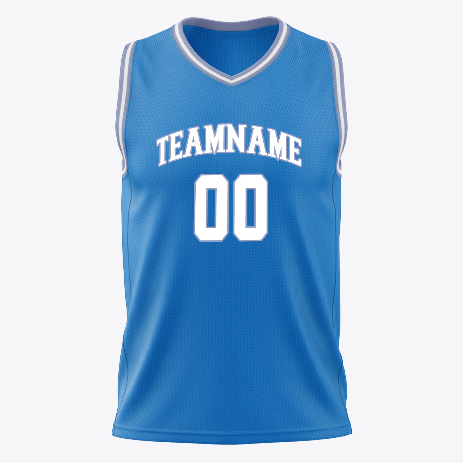 Benutzerdefiniertes Professionelles Blau Weiß Basketballtrikot