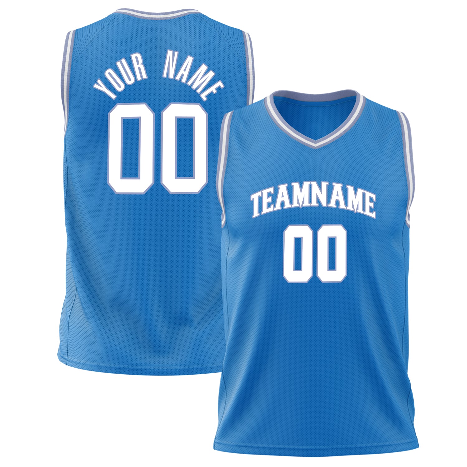 Benutzerdefiniertes Professionelles Blau Weiß Basketballtrikot BS02240626ZX032