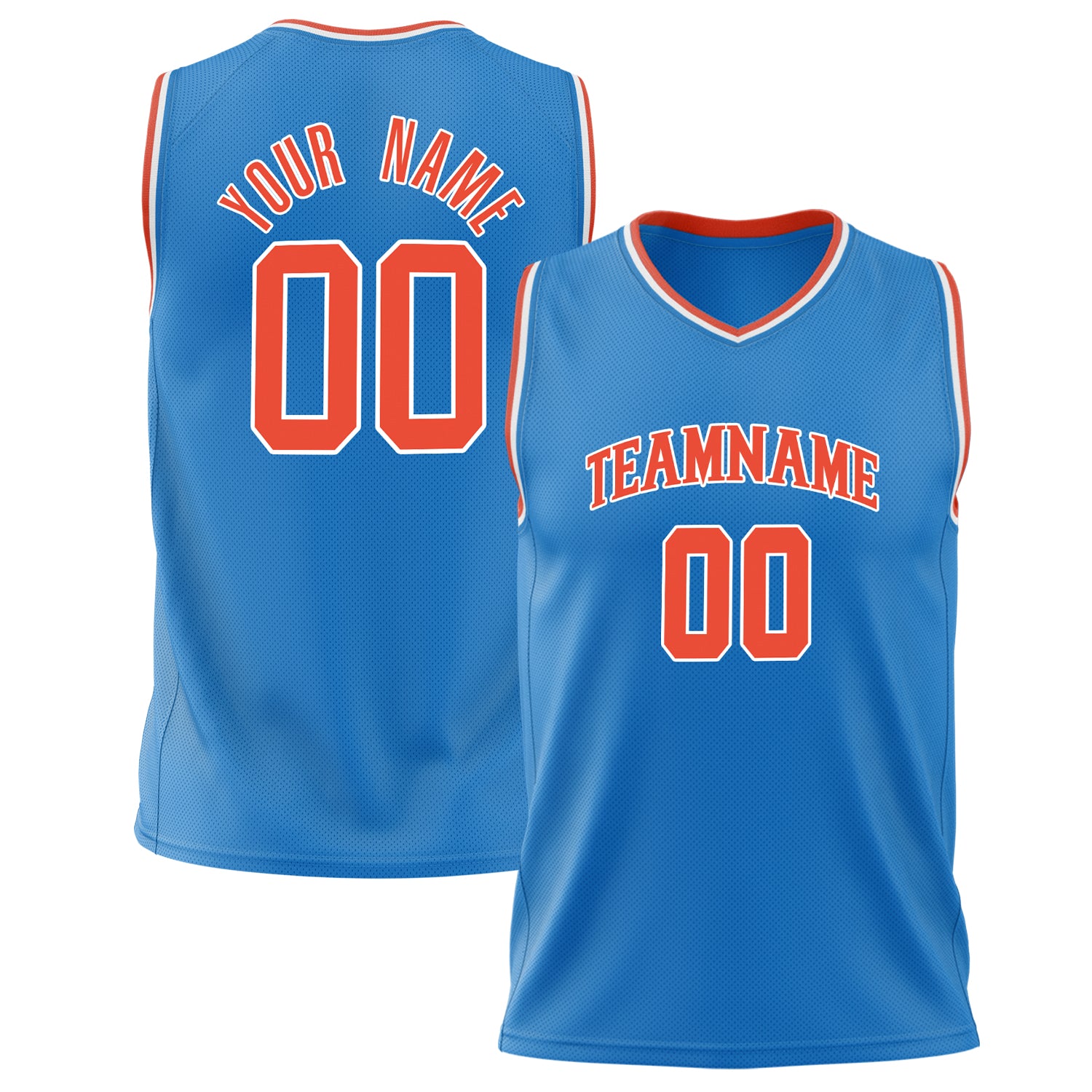 Benutzerdefiniertes Professionelles Blau Orange Basketballtrikot BS02240626ZX033