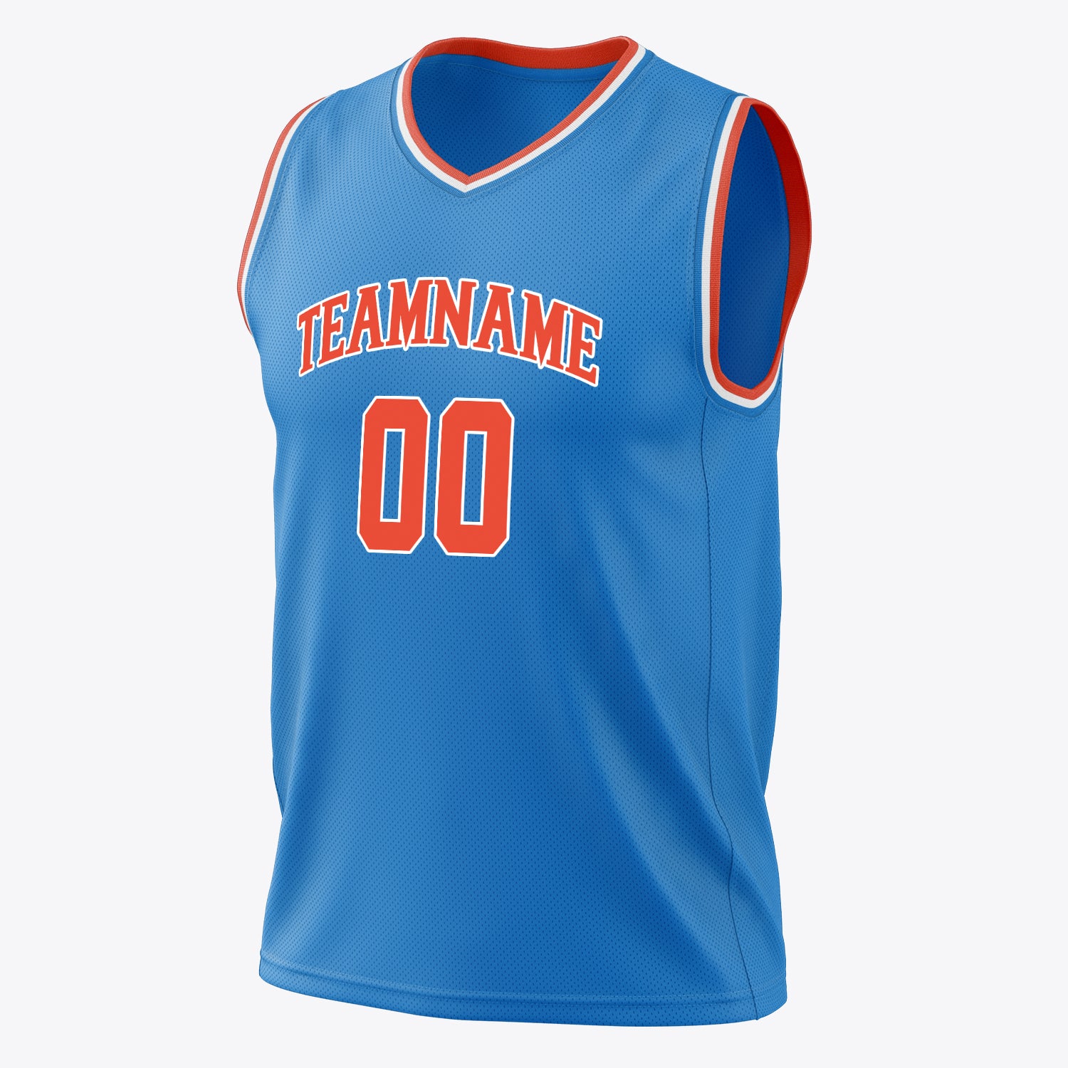 Benutzerdefiniertes Professionelles Blau Orange Basketballtrikot