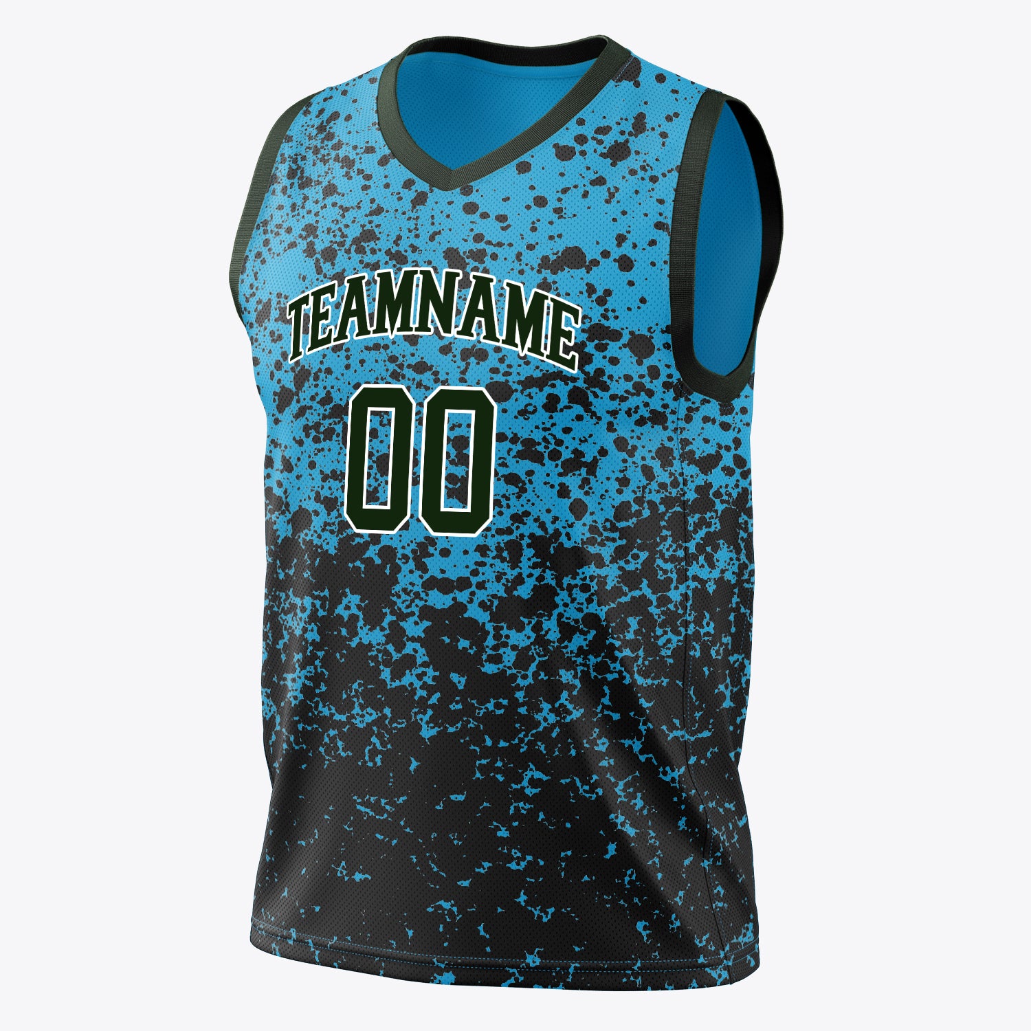 Benutzerdefiniertes Professionelles Blau Schwarz Basketballtrikot